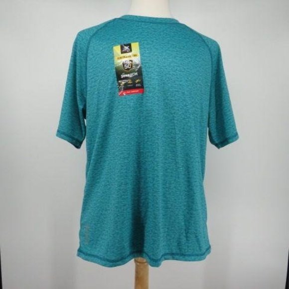 Zeroxposur Mens Stretch Lightweight Quick Dry T-Shirt Aqua XL NWT $48 - Picture 1 of 4